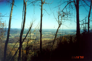 View across the valley